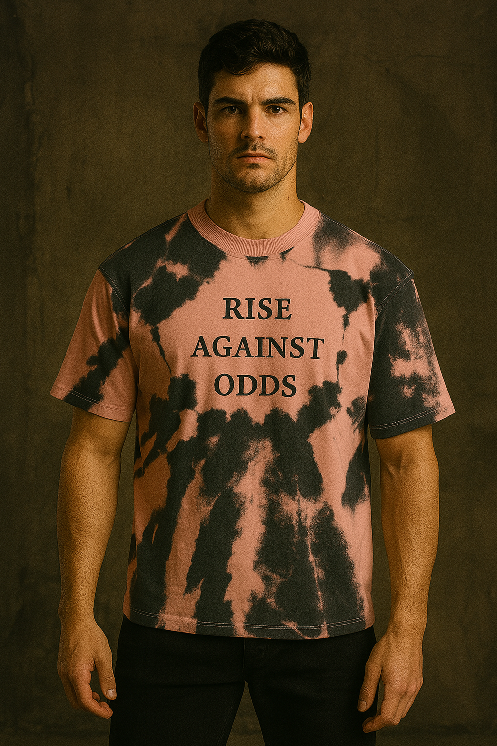Rise Against Odds : Drop Shoulder Tie-Dye T-Shirt