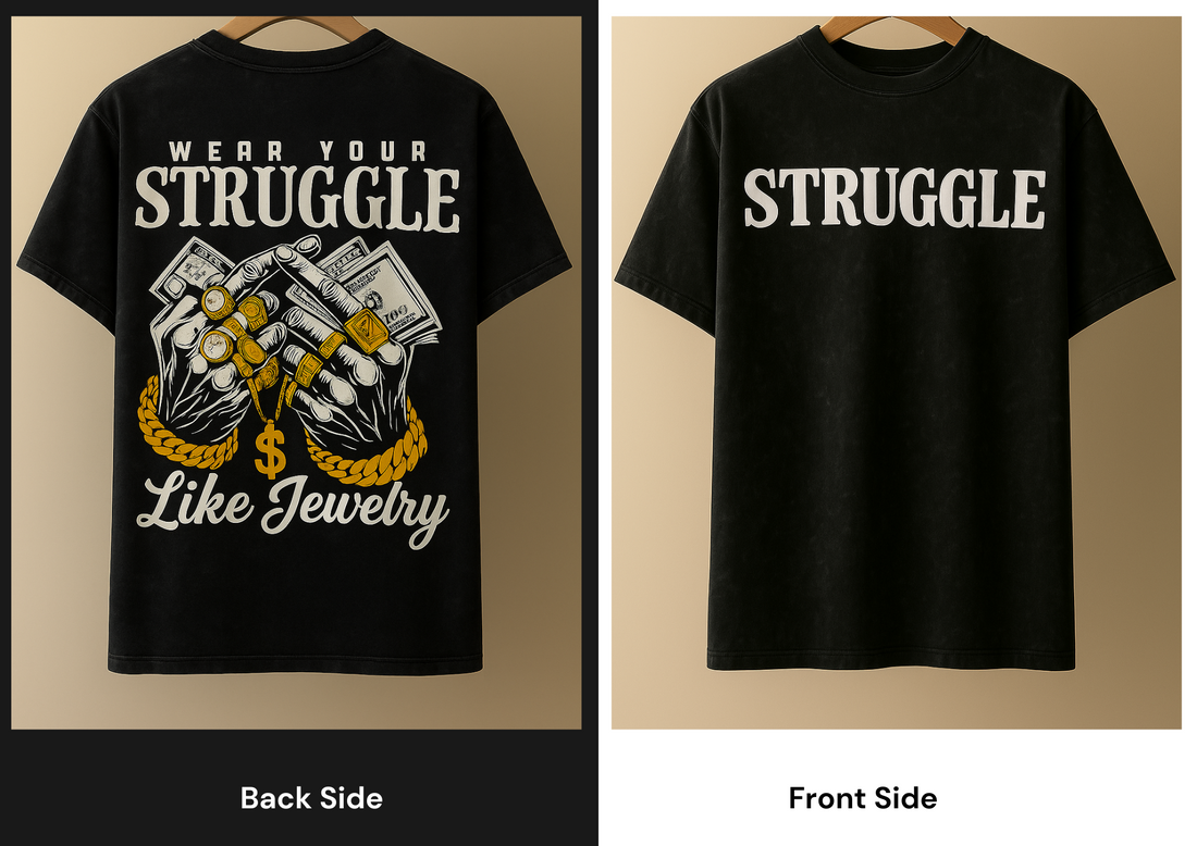 STRUGGLE Acid Wash : Oversized Tees